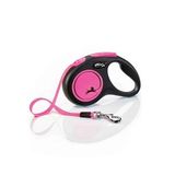 Flexi New Neon Otomatik Pembe Şerit Köpek Gezdirme Tasması Medium 5 Metre