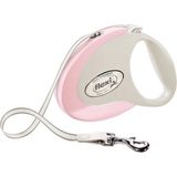 Flexi Style M Boy Şerit Tasma 5metre Otomatik Şeritli Köpek Uzatma Tasması Max 25KG Gezdirme Tasması - Pembe