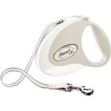 Flexi Style S Boy Şerit Tasma 3metre Otomatik Şeritli Köpek Uzatma Tasması Small Max 12KG Gezdirme Tasması - Beyaz