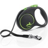 Flexi Yeşil 5 m M Yeşil Black Design Otomatik Şerit Köpek Gezdirme Kayışı