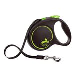 Flexi Yeşil Kısa 5 mt Black Design Otomatik Şerit Köpek Gezdirme Tasması
