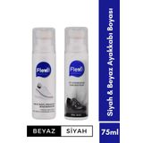 FLEXİCARE Siyah - Beyaz Spor Deri Ve Kumaş Ayakkabı Boyası 2'li Set. 75ml