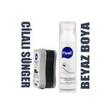 Flexicare Spor Beyaz Deri ve Kumaş Ayakkabı Boyası 75 ml + Flexi Cilalı Sünger