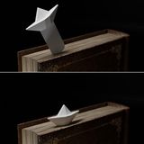 Flexilab Creative – 3D Baskı Origami Kağıt Gemi Kitap Ayracı | Pla Malzeme, Minimalist ve Yaratıcı Tasarım - Beyaz