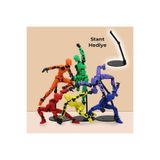 Flexilab Creative Eklemli Renkli Aksiyon Figürü – 13.3 cm – Stop Motion, Oyun İçin Pozlanabilir Oyuncak Stant Hediye