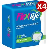 Flexilife Yatak Koruyucu Örtü 60X90CM 30LU 4 Paket 120 Adet - 60 x 90 cm