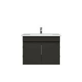 Flexio 65 Cm Kapaklı Katlanabilir Lavabo Dolabı 270 Derece Antrasit Set