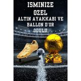 Flexis Flexıs We Make It Possıble For You Isme Özel Ballon Dor ve Altın Ayakkabı Ödül Kupası
