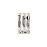 Flexispace 899410 Mutfak Gereçleri Için Çekmece Düzenleyici, Plastik, Beyaz, 37 x 22,2 x 4,5 cm - Kestane Akaju - Option-1