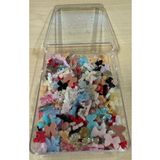 Flexstyle 3D Tırnak Süs. Tırnak Charmlar Kurdele Kalp Gül Ayıcık Nail Charms NailArt Objeleri 500 Adet