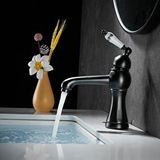Flextail Antika Retro Banyo Siyah Tezgah Üstü Musluk Bataryası