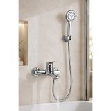 Flextail Krom Banyo Bataryası Duş Seti Mafsallı El Duşu Sıcak Soğuk Mix Musluk ve Duş Başlığı Set
