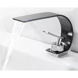 Flextail Mat Siyah Şelale Banyo Lavabo Bataryası, TE-3350MATBANYOMUSLUK