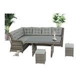 Flexy 708 Baretta Gri Bahçe ve Balkon Köşe Takımı