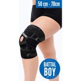 Flexy Medical Battal Boy Dizlik Diz Destekleyici Ayarlanabilir Sporcu Dizlik Büyük Beden Diz Bandajı Günlük Kullanım Eklem Destekli Diz Koruyucu - Siyah