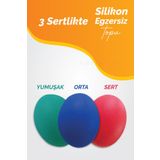 Flexy Medical Egzersiz Topu 3 Sertlikte Silikon El Bilek Parmak Güçlendirme Topu El Stres Fizik Tedavi