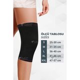 Flexy Medical Termal Yün Dizlik Kalın Yün Dizlik - Siyah - XL