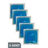 Flexy Medical Termojel Sıcak Soğuk Kompres Jel Buz Paketi, 5 Adet Soğutucu Jel Isıtıcı Jel Kompres 13CMX13CM