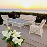 Flexy Ravello X | Rehome Rattan Üçlü Bahçe Oturma Takımı | 364 Krem