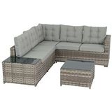 Flexy Zen Bahçe Köşe Mobilya Takımı | Rattan Bahçe Mobilyası | 708 Kahverengi