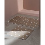 Félicité Yıldızlı 2'li Banyo Paspası - Toprak