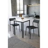 Flinder 2Li Mutfak Seti Mutfak Masa Ve Sandalye Seti Balkon Masası Cafe Seti Bs-Sanss-2
