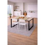 Flinder 5'li Mutfak Masa Takımı, 4 Sandalye ve 1 Masa, Yemek Odası, Bahçe Takımı, 4 Kişilik, Metal Ayaklı - 70x120