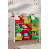 Flinder 9 Sepetli Çok Amaçlı Oyuncak Dolabı Montessori Dolap