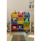 Flinder 9 Sepetli Montessori Oyuncak Dolabı | Çok Amaçlı Düzenleyici Dolap - Çok Renkli Dolap