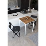 Flinder Balkon Bahçe Mutfak 3' lü Bistro Set Masa Sandalye Takımı