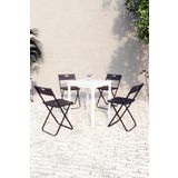 Flinder Balkon Bahçe Mutfak 5'li Bistro Set Masa Sandalye Takımı FLN75010O4SBD