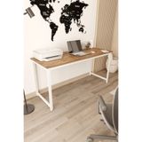 Flinder Çalışma Masası Bilgisayar Masası Ofis Masası 60x160 | Atlantik Çam – Beyaz Ayak