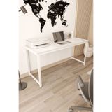 Flinder Çalışma Masası Bilgisayar Masası Ofis Masası 60x160 | Beyaz – Beyaz Ayak