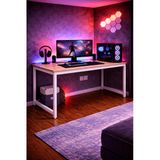 Flinder Çam/Beyaz Renk Oyuncu Masası 60X120 Cm, Bilgisayar Masası, Gamer Masası, Gaming Masa, Metal Ayaklı Fl-Gaming-120-Cb