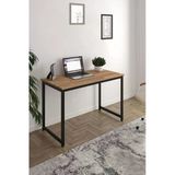 Flinder Çam/Siyah 120X60 Çalışma Masası, Bilgisayar Masası, Ofis Masası, Metal Ayaklı Fln12010osbd