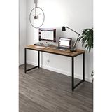Flinder Çam/Siyah 160x60 Çalışma Masası, Bilgisayar Masası, Ofis Masası, Metal Ayaklı, CS-160