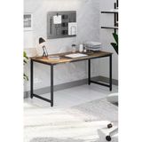 Flinder Çam/Siyah 60 X 160 Cm, Ofis Masası, Çalışma Masası, Bilgisayar Masası, Yemek Masası, Metal Ayaklı Fl-Ofis-Cs-160
