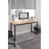 Flinder Çam/siyah Çalışma Masası 140x60, Bilgisayar Masası, Ofis Masası, Metal Ayaklı- Cs-140