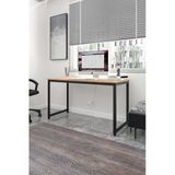 Flinder Çam/Siyah Çalışma Masası 140X60, Bilgisayar Masası, Ofis Masası, Metal Ayaklı Fln14010osbd