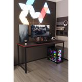 Flinder Oyuncu Masası Bilgisayar Masası Gaming Masa 60x160 | Siyah - Kırmızı Gamer Masası