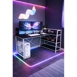 Flinder Raflı Çift Yöne Uygun Oyuncu Masası, Bilgisayar Masası, Gamer Masası, Gaming Masa, L Masa Sb-L