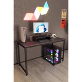 Flinder Siyah 140x60 Oyuncu Masası, Bilgisayar Masası, Gamer Masası, Gaming Masa, Metal Ayaklı