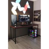 Flinder Siyah Oyuncu Masası 160X60, Bilgisayar Masası, Gamer Masası, Gaming Masa, Metal Ayaklı Fln16007osbd