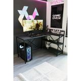 Flinder Siyah Oyuncu Masası, Çift Yön Kullanıma Uygun, Bilgisayar Masası, Gamer Masası, Gaming Masa, L Masa Fln15060oosbd