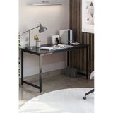 Flinder Siyah/Siyah 60 X 140 Cm, Ofis Masası, Çalışma Masası, Bilgisayar Masası, Yemek Masası, Metal Ayaklı Fl-Ofis-Ss-140