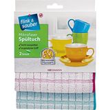 Flink & Sauber Mikrofiber Mutfak Temizlik Bezi 30x30 cm - Dayanıklı ve Yüksek Emicilikte, Ev ve Ofis Kullanımı için 2'li Set