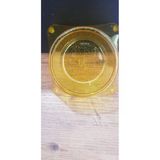 Flip Evcil Hayvan Kedi Köpek Mama Su Kabı Simli Şeffaf Sarı Mini Boy 12Cm