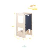 Flip | Natural 3'ü 1 Arada Öğrenme Kulesi & Aktivite Masası & Yazı Tahtası