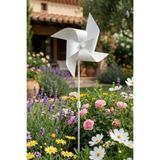 Flipped Dekoratif Rüzgar Gülü 4 Kanallı Beyaz Renk 30 cm