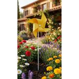 Flipped Dekoratif Rüzgar Gülü 4 Kanallı Sarı Renk 30 cm